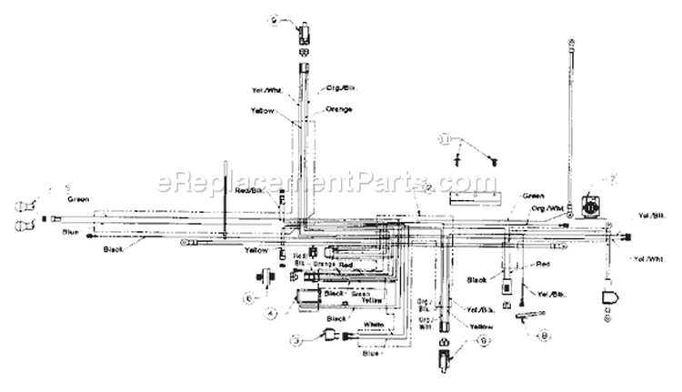Page D Diagram and Parts List for 13AD674G401 1999 Yard Man Lawn Tractor